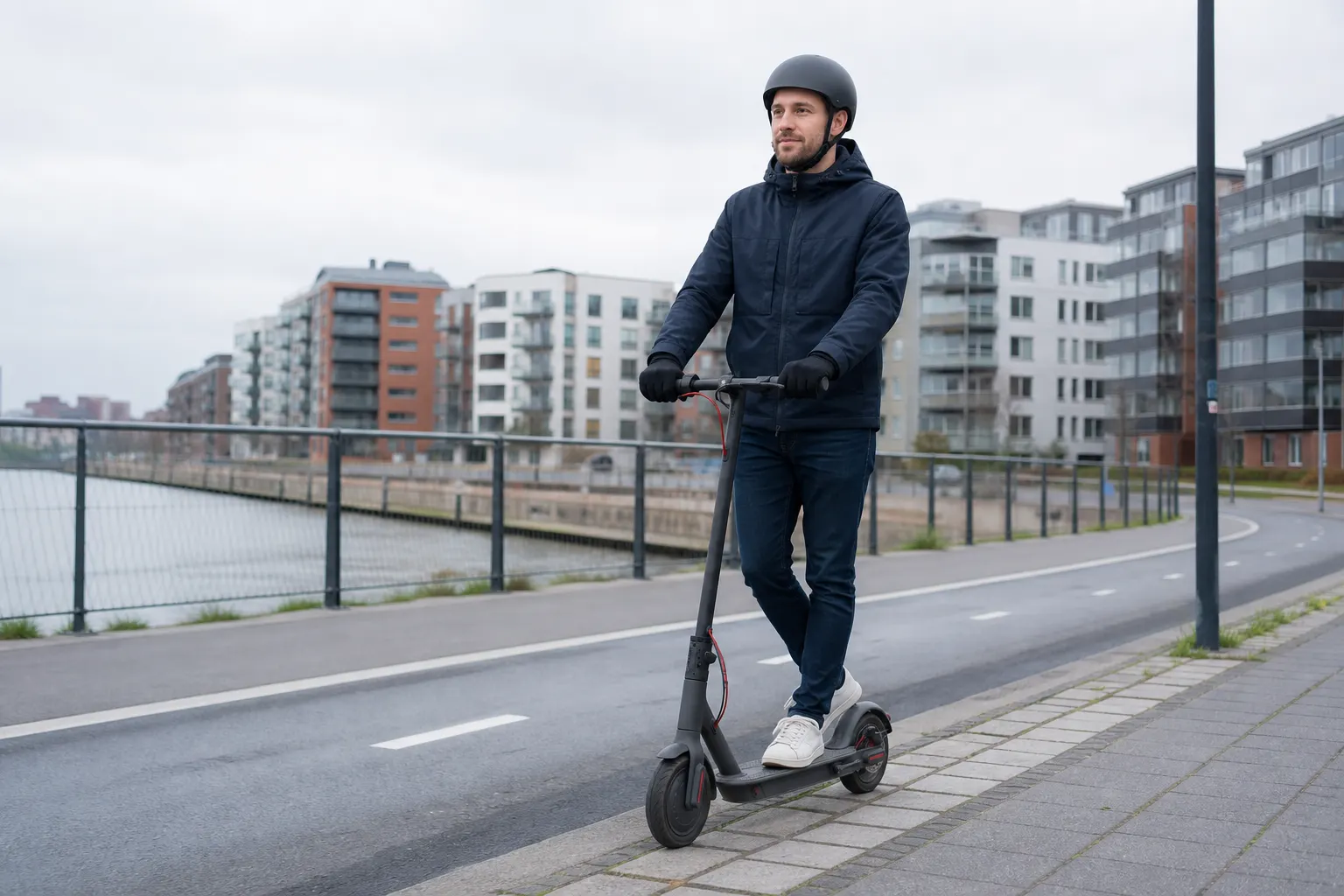 Elsparkcykel i varuhusmiljö