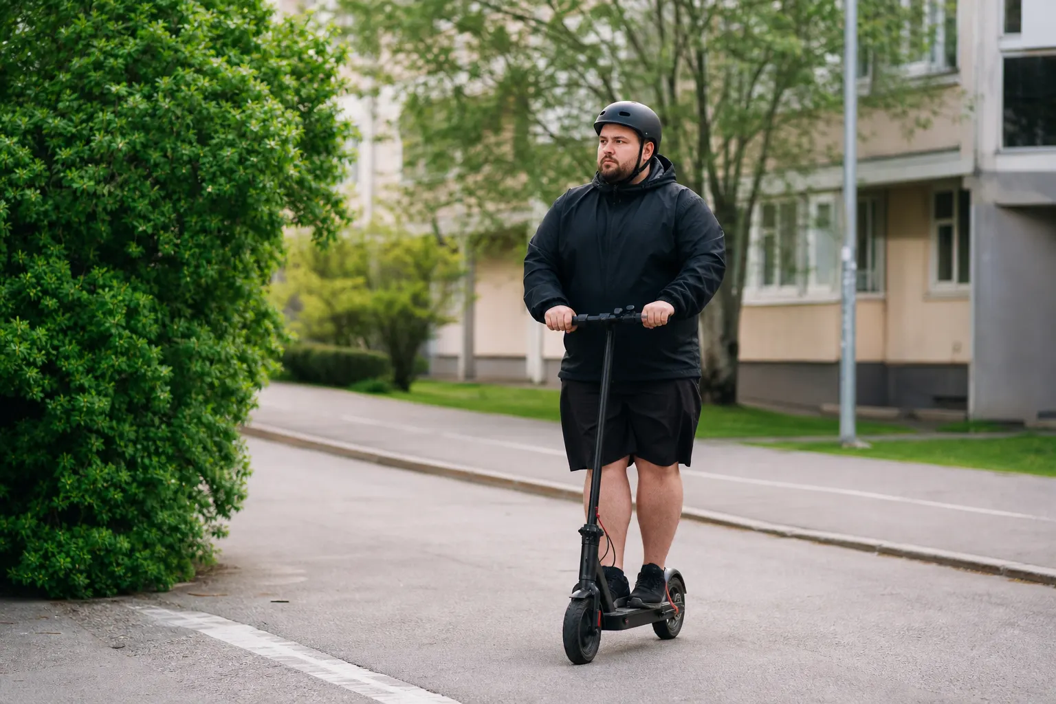 Robust elsparkcykel för tung förare