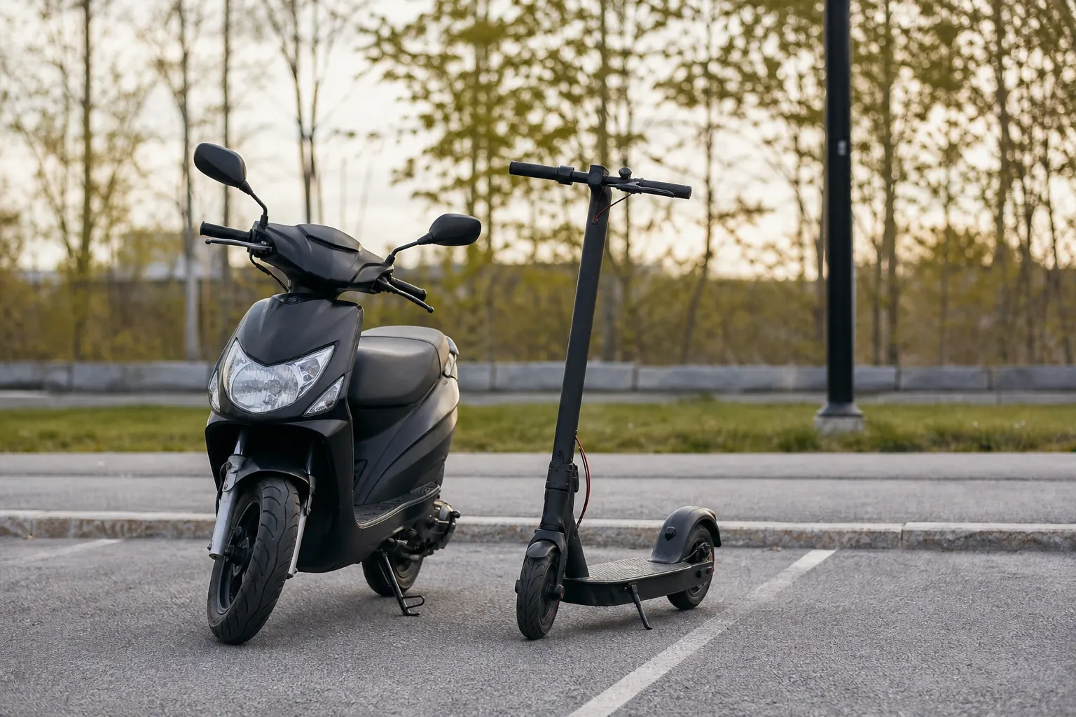Elsparkcykel jämfört med moped