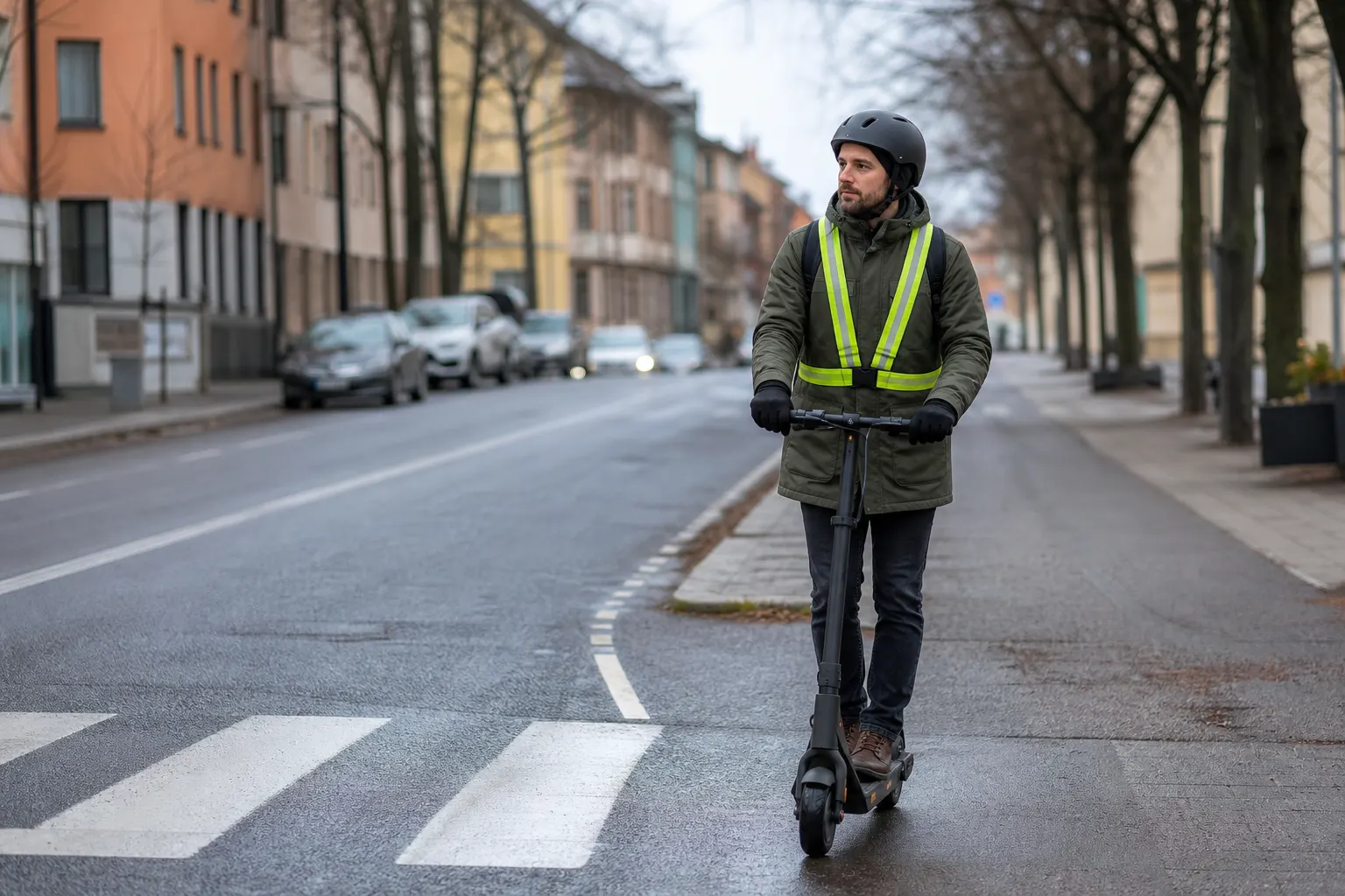 Säker körning med elsparkcykel