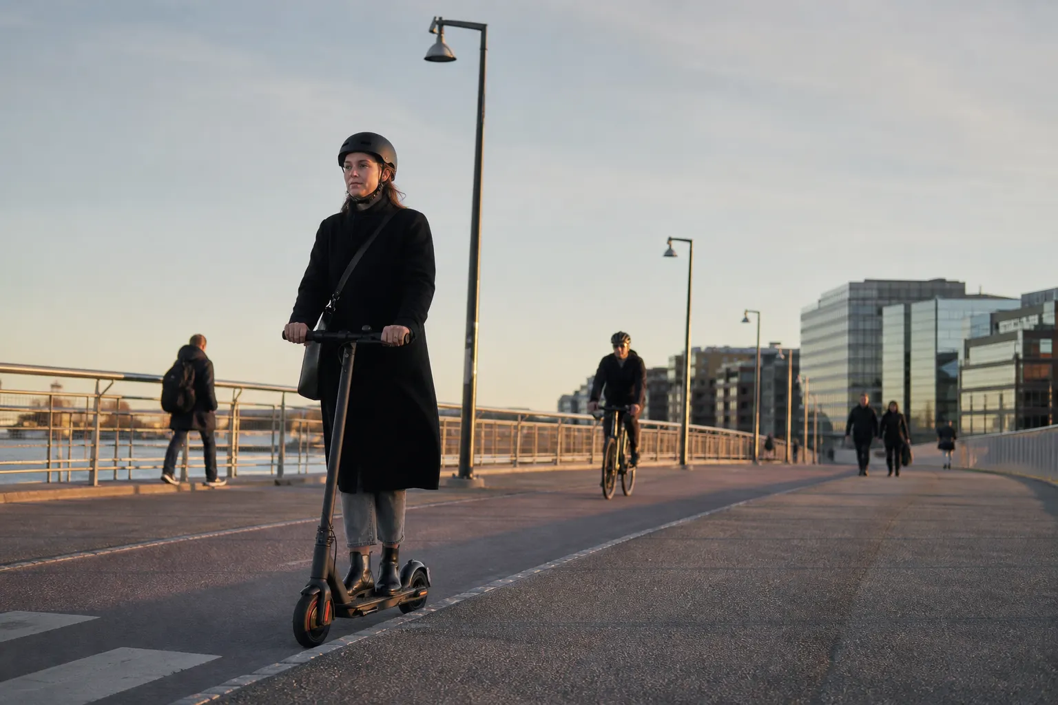 Elsparkcykel på pendlingssträcka