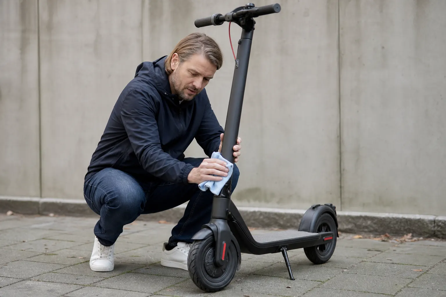 Rengöring av elsparkcykel