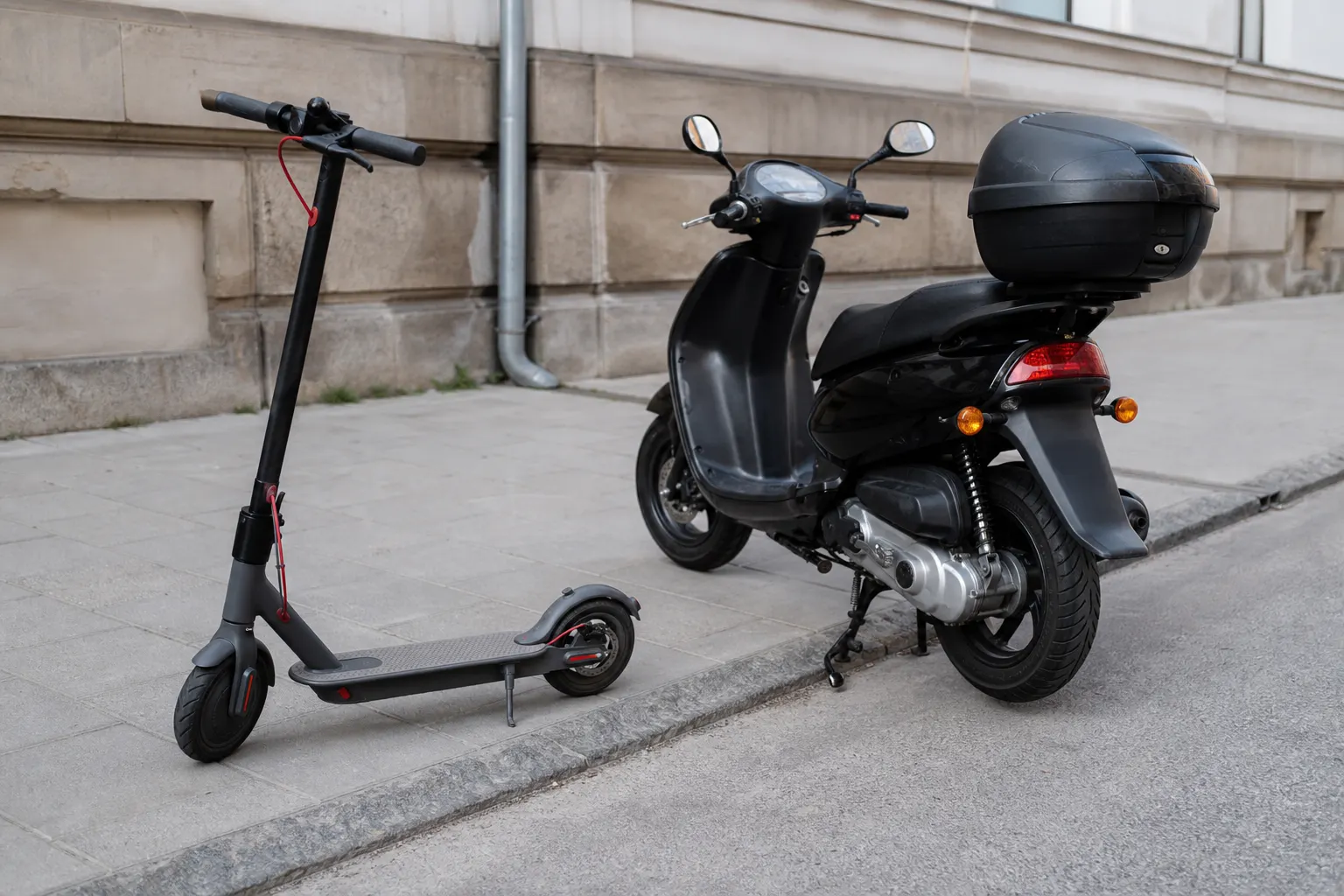 Elsparkcykel jämfört med moped