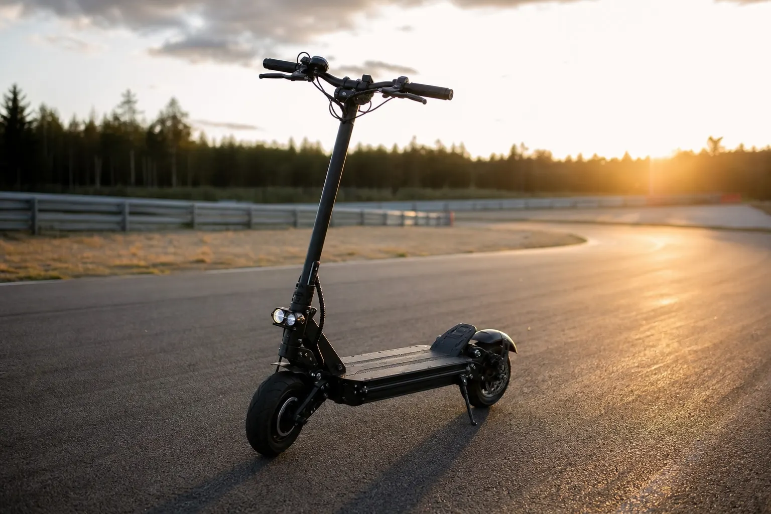 Prestanda-elsparkcykel på bana
